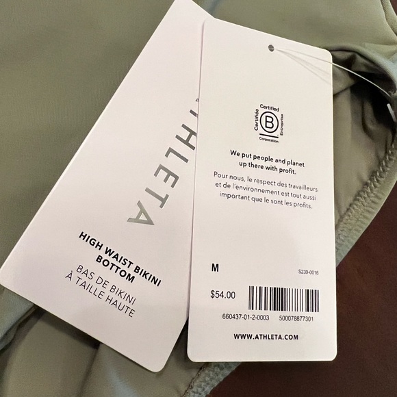 ATHLETA SWIM SET (M) HIGH WAIST BOTTOM & PALM CONSCIOUS BIKINI TOP (A-C Cups) - Picture 8 of 11